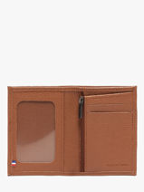 Portefeuille Porte-monnaie Madras Cuir Etrier Marron madras EMAD941-vue-porte