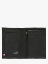 Portefeuille Porte-monnaie Madras Cuir Etrier Noir madras EMAD941-vue-porte