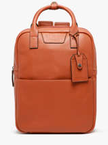 Sac  Dos Business Flandres 2 Compartiments Cuir Etrier Orange flandres EFLA8272