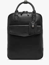 Sac  Dos Business Flandres 1 Compartiment Cuir Etrier Noir flandres EFLA8271