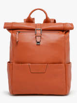 Sac  Dos Business Flandres 1 Compartiment Cuir Etrier Orange flandres EFLA8102