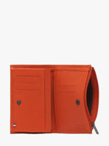 Wallet With Coin Purse Leather Etrier Orange madras EMAD619-vue-porte